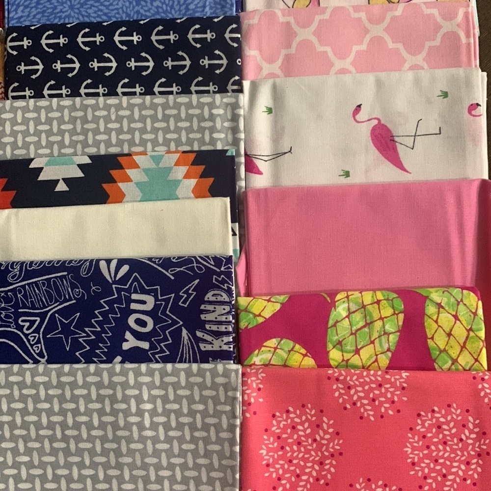 Huge Lot Of 30 Cotton Fabric Fat Quarters for Quilting Patterns & Color may vary - Picture 4 of 6